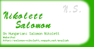 nikolett salomon business card